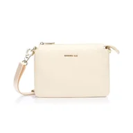 Torebki damskie - Mandarina Duck Mellow skórzana kopertówka, damska, Almond - miniaturka - grafika 1