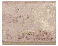 Portfele - Skórzany mały portfel damski Balbina-Giovani + RFID, pudrowy róż + złoty - miniaturka - grafika 1