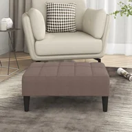Pufy i podnóżki - shumee shumee Podnóżek kolor taupe 78x56x32 cm tapicerowany tkaniną - miniaturka - grafika 1