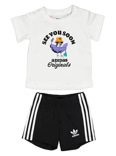 adidas 2-częściowy zestaw w kolorze biało-czarnym - Pajacyki dla niemowląt - miniaturka - grafika 1