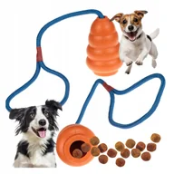 Zabawki dla psów - ZABAWKA dla psa do wypełnienia smakołykami ZE SZNUREM MOCNA na smaczki M/L - miniaturka - grafika 1