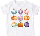 Koszulki dla dziewczynek - koszulka na dzień dyni KOLOROWE DYNIE - miniaturka - grafika 1