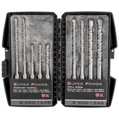 Wiertła - Zestaw Wierteł Do Betonu Sds+ 9 Sztuk Super Power - miniaturka - grafika 1