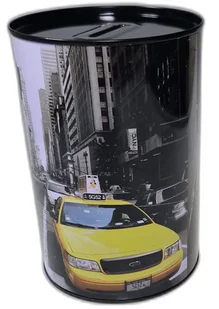 Skarbonka Metalowa Puszka grafika NEW YORK CITY wys. 15 cm - nieotwierana - Skarbonki - miniaturka - grafika 1