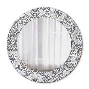 Lustro dekoracyjne okrągłe Geometryczne ornamenty - Lustra - miniaturka - grafika 1