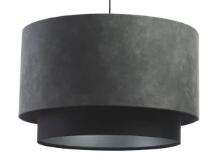 Szara lampa wisząca z zamszowym abażurem - 5X S429 Undo - Lampy stojące - miniaturka - grafika 1