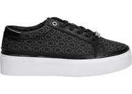 Półbuty damskie - Calvin Klein Półbuty HW0HW01420 39 Flatform Cupsole Lace Up Mono - miniaturka - grafika 1