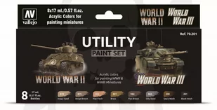 Vallejo Zestaw farb Utility Paint Set WWII & WWIII Vallejo 70201 - Kolejki i akcesoria - miniaturka - grafika 1