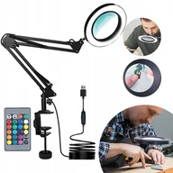 Mikroskopy i lupy - Przyciemnianie Diody Led Z 8-KROTNĄ Lupą, 3 Tryby Kolorów, Lampa Z Lupą - miniaturka - grafika 1