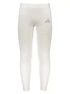 Odzież trekkingowa męska - adidas Legginsy "Techfit" w kolorze białym - miniaturka - grafika 1