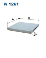 Filtry kabinowe - Filtron Filtr, wentylacja przestrzeni pasażerskiej K 1261 K 1261 - miniaturka - grafika 1