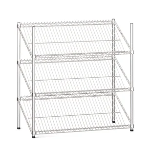 B2B Partner Regał druciany ze skośnymi półkami, 900x900x450 mm, 3 półki 410059 - Szafy i regały magazynowe - miniaturka - grafika 1