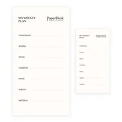 Planery - Mini Tygodniowy Planner Z Odrywanymi Karkami - Tygodniowa Lista Zadań - miniaturka - grafika 1