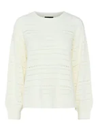 Swetry damskie - Pieces Sweter "Molly" w kolorze kremowym - miniaturka - grafika 1