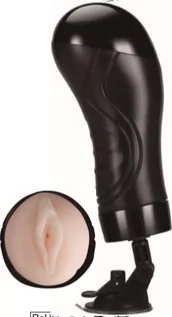 Masturbatory - Power Escorts Bull power black  wallmounted vibrating masturbator 20-BR24-BLACK - grafika 1