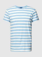 Koszulki męskie - T-shirt w paski - miniaturka - grafika 1
