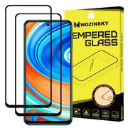 Szkła hartowane na telefon - Wozinsky zestwaw 2x super wytrzymałe szkło hartowane Full Glue na cały ekran z ramką Case Friendly Xiaomi Redmi Note 9 Pro / Redmi Note 9S czarny - miniaturka - grafika 1