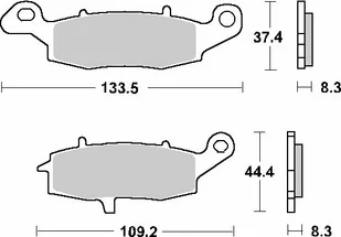 Sbs Klocki Hamulcowe Kh231 Street Excel/racing Sinter Kolor Złoty - Klocki hamulcowe - miniaturka - grafika 1
