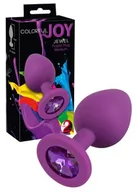 Korki analne - You2Toys Korek Analny Colorful Joy Jewel z Kryształkiem Fioletowy - miniaturka - grafika 1