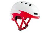 Kaski rowerowe - MET M3HM110M0BI1 kask, unisex, dla dorosłych, biały/czerwony, rozmiar M M3HM110M0BI1 - miniaturka - grafika 1