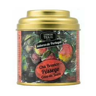 Lisbon Tea BIAŁA HERBATA liściasta z brzoskwinią Cova da Beira - 25g - Herbata - miniaturka - grafika 1