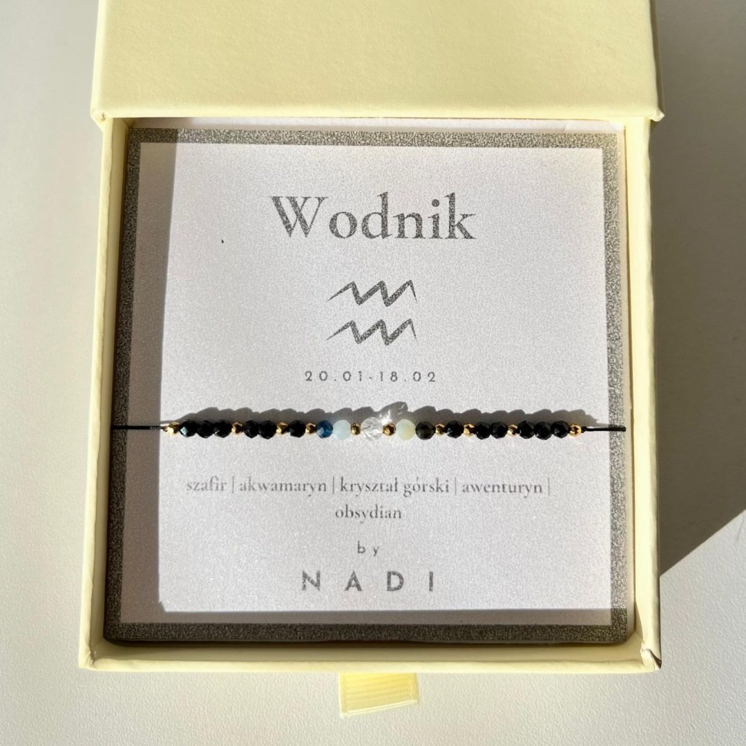Bransoletka znak zodiaku Wodnik No3 - byNADI
