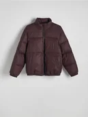 Kurtki męskie - Reserved - Pikowana kurtka ze stójką - mahoniowy - miniaturka - grafika 1