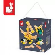 Zabawy w naśladowanie dorosłych - Zestaw konstruktora 100 elementów Brico`kids 3+ Janod - miniaturka - grafika 1