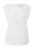 Koszulki i topy damskie - s.Oliver BLACK LABEL T-shirt damski, krótki rękaw, biały, 46 - miniaturka - grafika 1