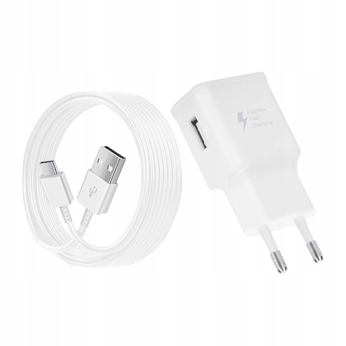 Ładowarka Fast Charge + Kabel USB-C 1.5m Biała