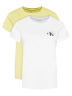 Koszulki i topy damskie - Calvin Klein Jeans Komplet 2 t-shirtów J20J219734 Kolorowy Slim Fit - miniaturka - grafika 1