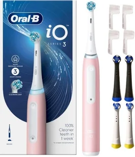 Magnetyczna szczoteczka do zębów BRAUN Oral-B iO series 3 Pink + końcówki - Końcówki do szczoteczek elektrycznych - miniaturka - grafika 1