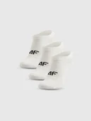 Skarpetki dla dzieci - 4F Skarpetki krótkie (3-pack) dziewczęce - białe 35-37 - miniaturka - grafika 1