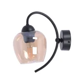 Lampy ścienne - Diuna kinkiet 1xE27 czarny/bursztynowy K-5192 - miniaturka - grafika 1