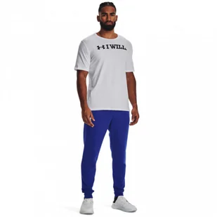 Męskie spodnie dresowe Under Armour UA Rival Terry Jogger - niebieskie - Spodenki męskie - miniaturka - grafika 1