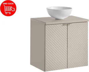 Zestaw meblowy 60cm z blatem i umywalką nablatową Domi - Meble łazienkowe - miniaturka - grafika 1