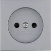 Gniazdka elektryczne - B.Kwadrat/B.7 Płytka czołowa do gniazda bez uziemienia, alu - miniaturka - grafika 1
