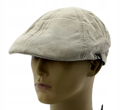 Kaszkiet męski BLOCK HEADWEAR Czapka 57/58cm M/L Bez wzoru Beżowy