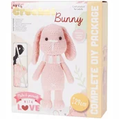 Prace ręczne dla dzieci - ZESTAW DO SZYDEŁKOWANIA Z WŁÓCZKI KRÓLIK BUNNY DIY RĘKODZIEŁO ZRÓB TO SAM - miniaturka - grafika 1