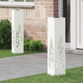 Lampy ogrodowe - vidaXL Słoneczna LED lampa na ścieżkę 2 pcs Biały - miniaturka - grafika 1