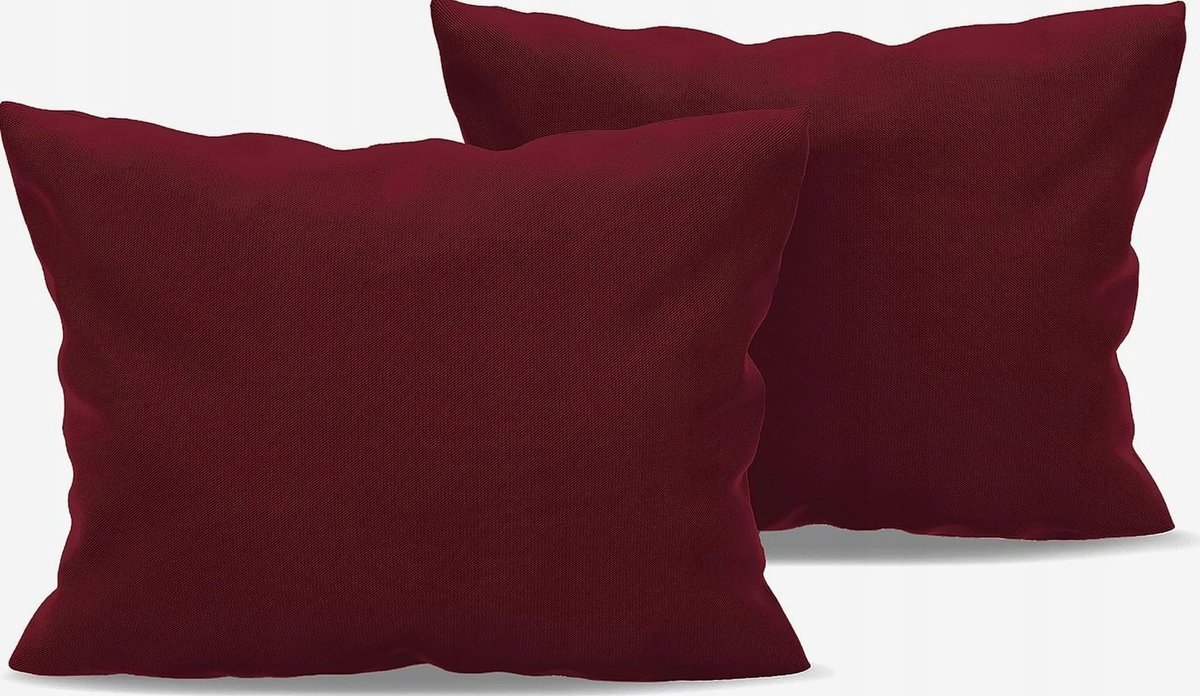 POSZEWKI NA PODUSZKI 40X60CM ZESTAW 2 SZTUK MIKROFIBRA BURGUNDIA