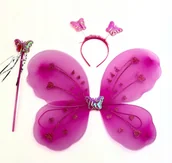 Dodatki do strojów karnawałowych - SKRZYDŁA MOTYLA, RÓŻDŻKA I OPASKA - miniaturka - grafika 1