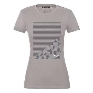 Koszulki i topy damskie - Salewa T-shirt damski Geometric Dry W Heather Grey/Camou&stripes 40 00-0000027942 - grafika 1