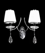 Lampy ścienne - Lumina Deco Kinkiet DOMINNI SILVER W2 LDW 9268-2 CHR LDW 9268-2 CHR - miniaturka - grafika 1