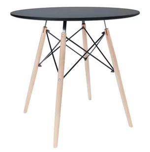 STÓŁ TODI OKRĄGŁY 80CM ▪️ 3327 ▪️ CZARNY - Stoły - miniaturka - grafika 1