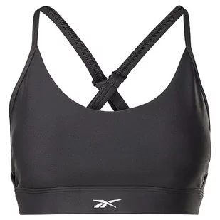 Reebok LUX biustonosz sportowy z paskami, czarny, L - Biustonosze - miniaturka - grafika 1