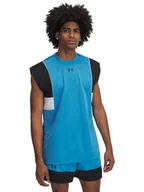 Koszulki sportowe męskie - Under Armour Top sportowy w kolorze błękitno-biało-czarnym - miniaturka - grafika 1