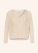 Swetry damskie - Pepe Jeans Sweter Coco Z Błyszczącą Przędzą beige - miniaturka - grafika 1