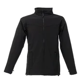 Kurtki męskie - Regatta Męska kurtka z długim rękawem Interaktywna Uproar Softshellowa jednokolorowa golf kurtka z długim rękawem, czarna (wszystkie czarny), XXXXL (rozmiar producenta: 4XL) TRA642-00F - miniaturka - grafika 1