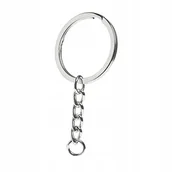 Breloki - Baza Breloka Z Łańcuszkiem Breloków 30mm 100szt - miniaturka - grafika 1